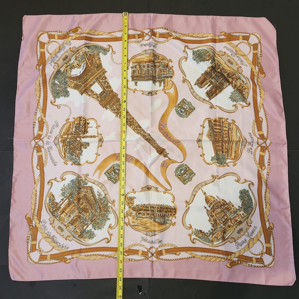 Hermes Pink and Gold Scarf - Picture 5 of 8